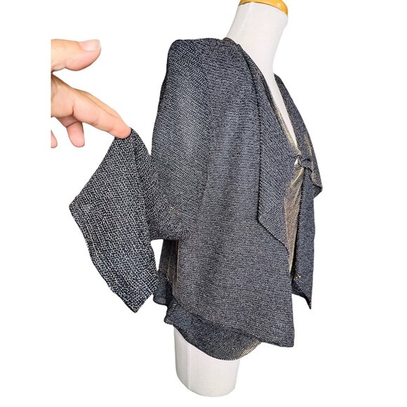 Joseph Ribkoff Jacket and Cami Gold Iridescent Set Poly Metallic Cocktail Fab - Picture 6 of 12